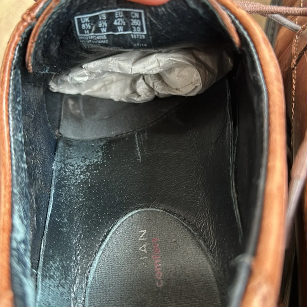 Men’s 9.5 Bostonian Brown Leather Lace-Up Shoes - Picture 6 of 7